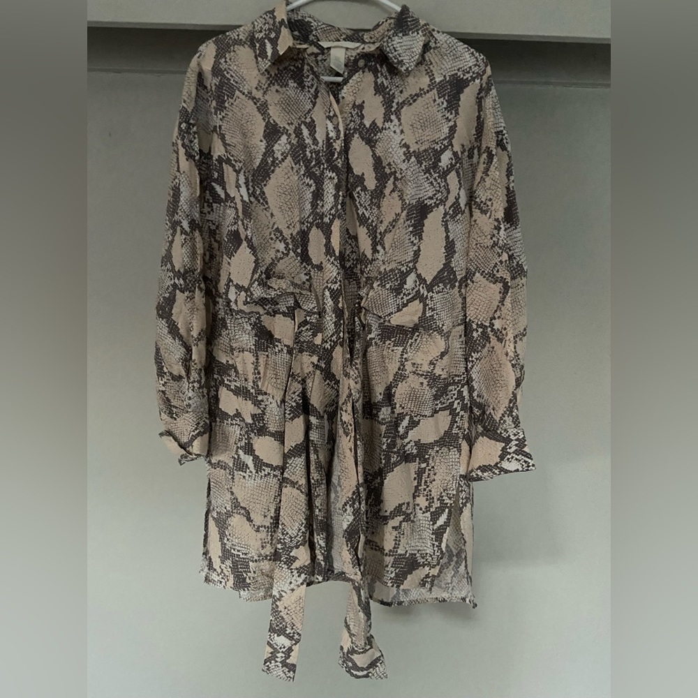 H&M snake print tunic dress